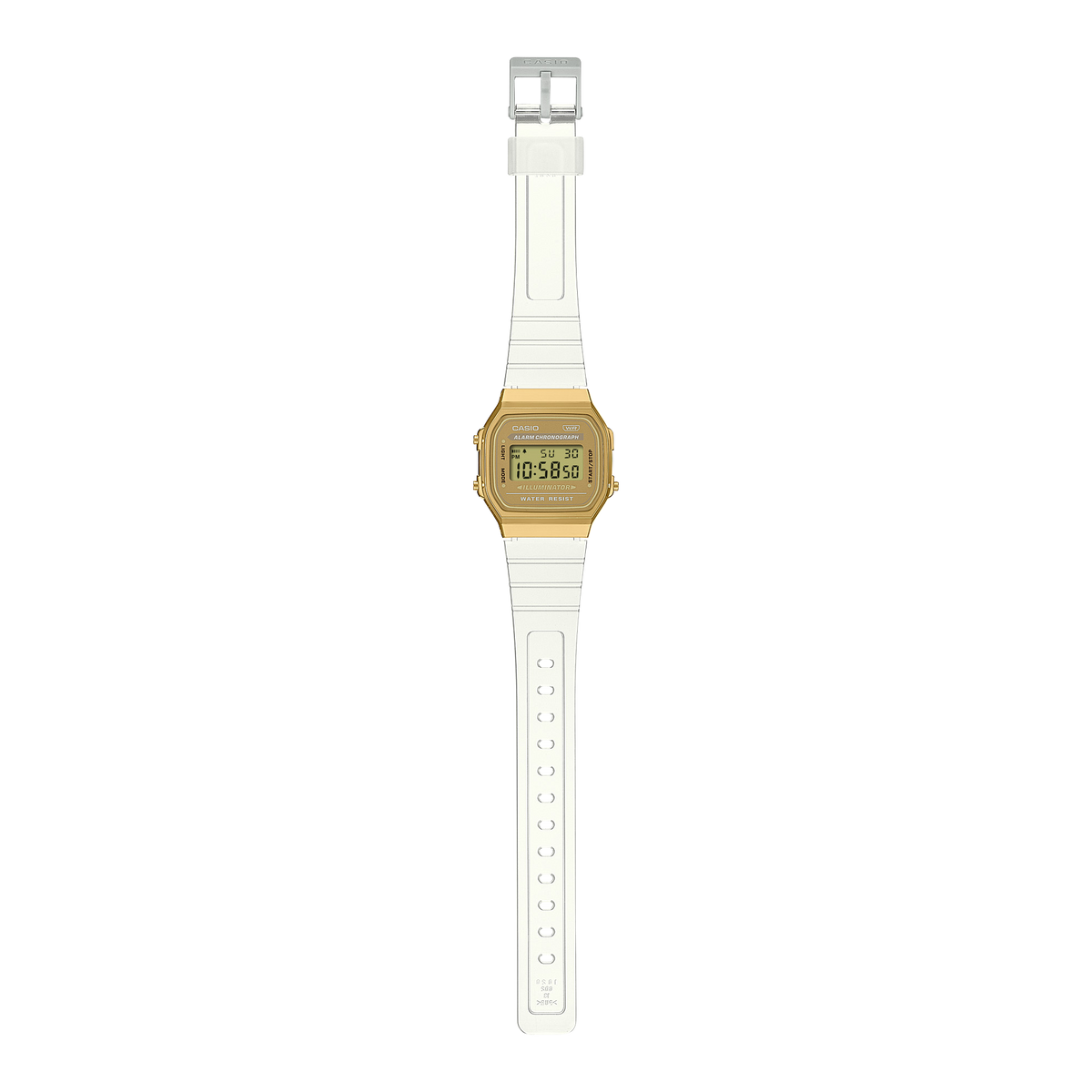 Casio Vintage A168XESG-9A – full-length view