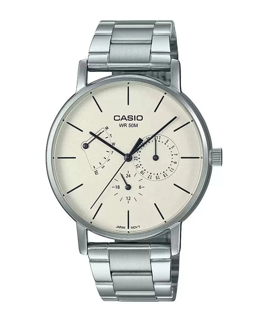 Casio Enticer Analog Silver Dial Men's Watch A1840 - Kamal Watch Company