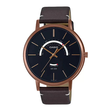 CASIO ENTICER MEN Brown Leather Analog - Men's Watch A1883 - Kamal Watch Company