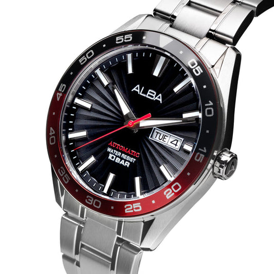 A3B001X1 Black Patterned Dial Mechanical Watch