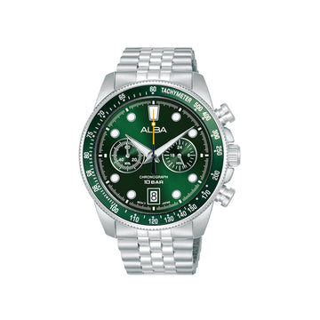 ALBA A4B029X1 Deep Green Diver-Style Chronograph Men's Watch