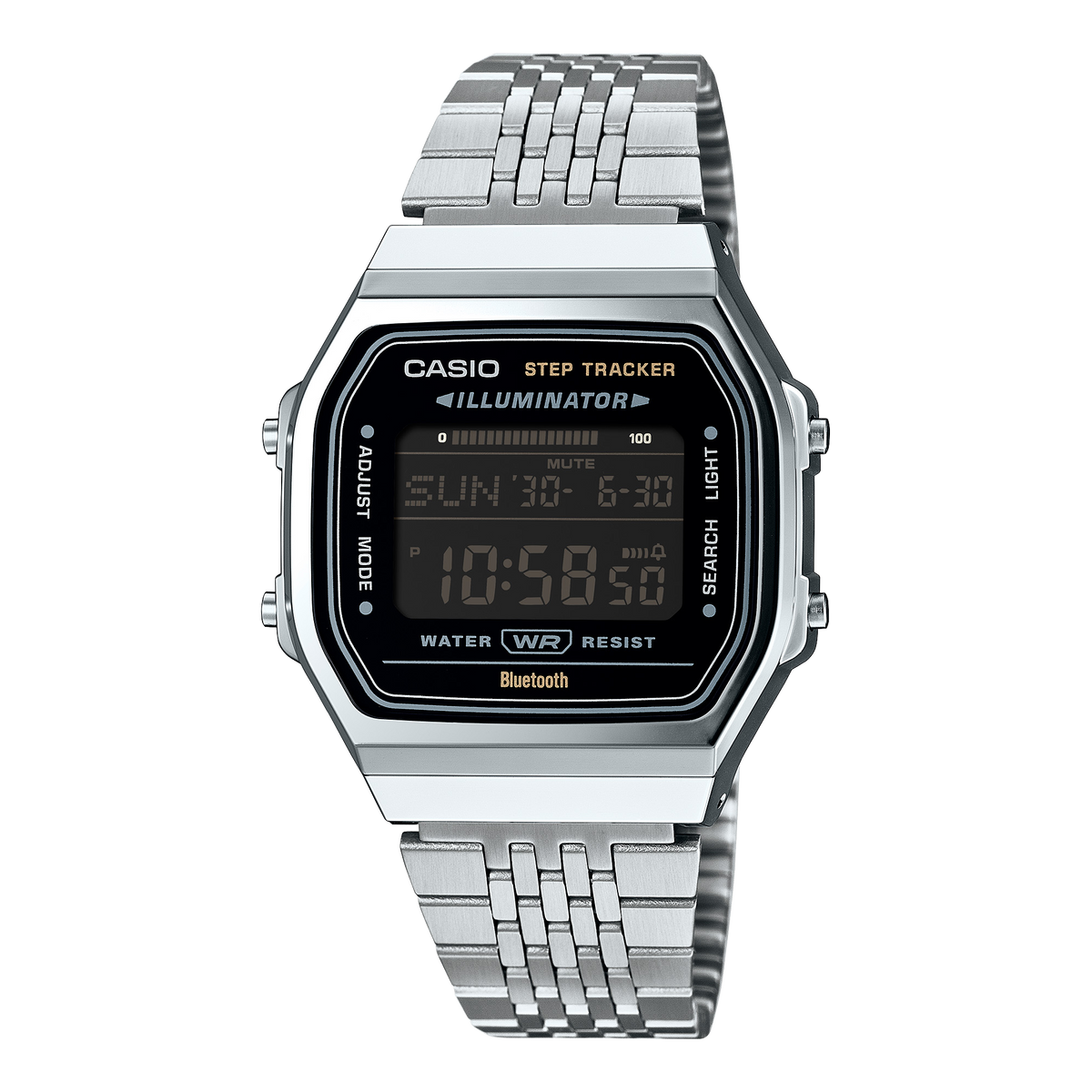 Casio Vintage ABL-100WE-1B – front three-quarter view