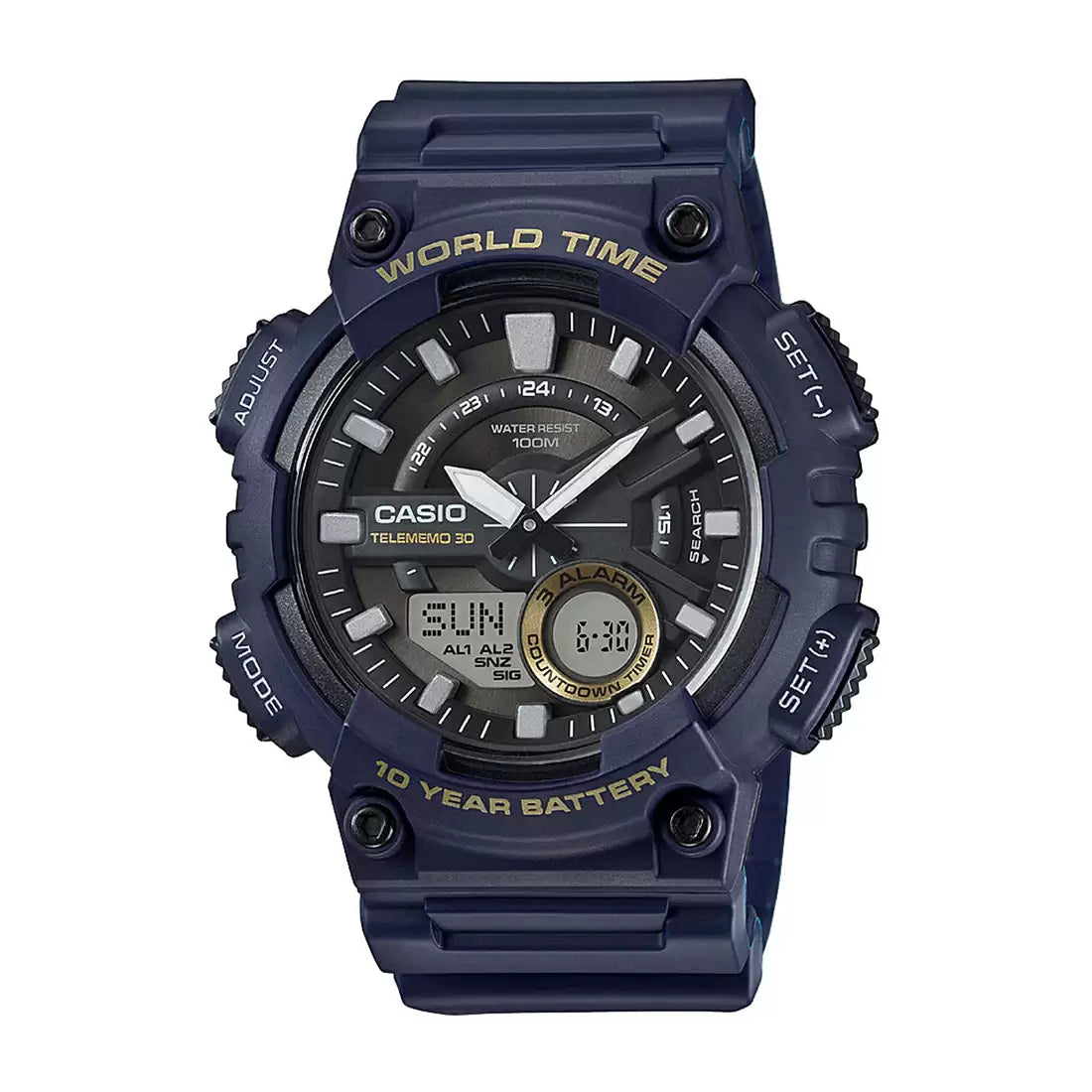 YOUTH AEQ-110W-2AVDF - AD208 Blue Analog-Digital - Men's Watch