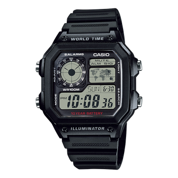 Casio AE-1200WH-1AV – front three-quarter view
