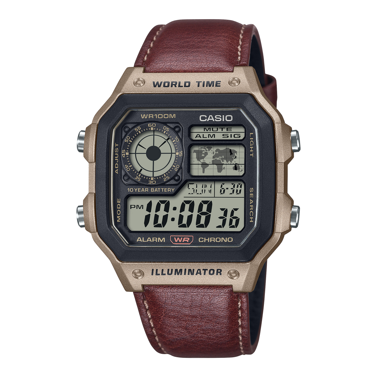 Casio AE-1200WHL-5AV – front three-quarter view