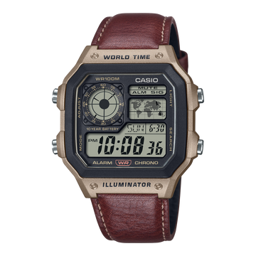 Casio AE-1200WHL-5AV – front three-quarter view