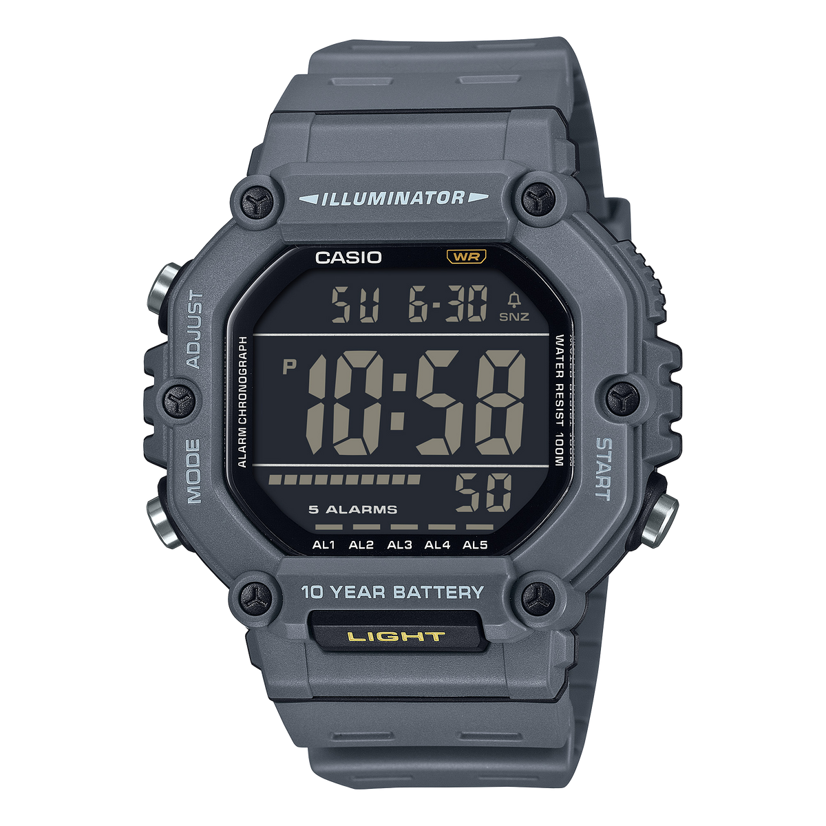 Casio AE-1600H-8BV – front three-quarter view