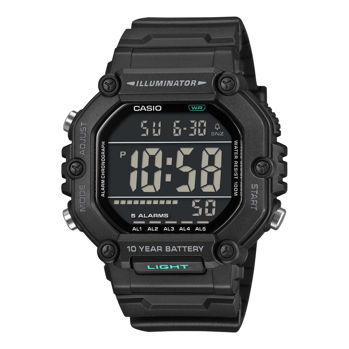 Casio AE-1600HX-1BV – front three-quarter view