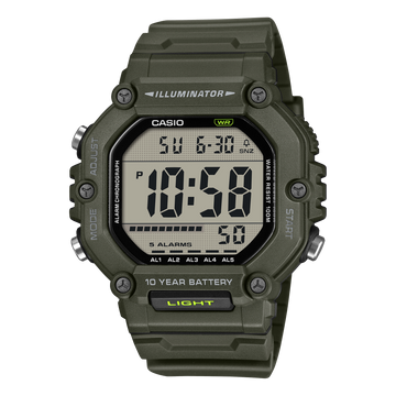 Casio AE-1600HX-3AV – front three-quarter view