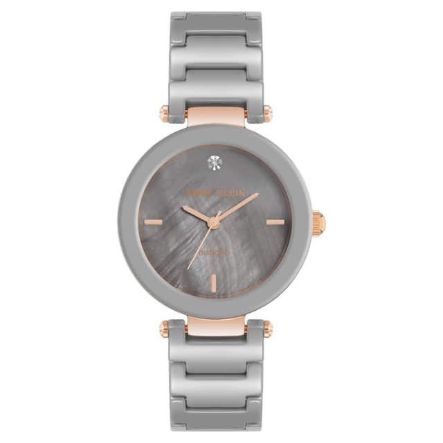 Anne Klein Grey Dial Analog Watch for Women NEAK1018TPRG - Kamal Watch Company