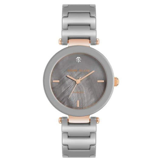Anne Klein Grey Dial Analog Watch for Women NEAK1018TPRG - Kamal Watch Company