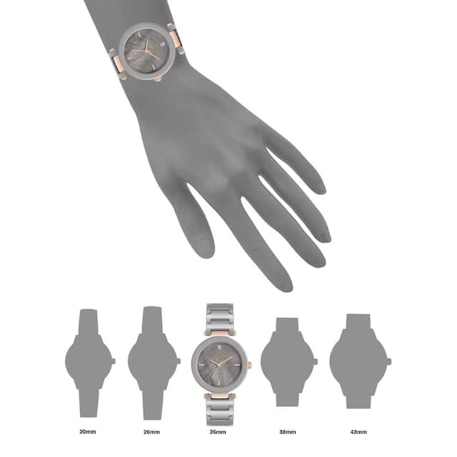 Anne Klein Grey Dial Analog Watch for Women NEAK1018TPRG - Kamal Watch Company