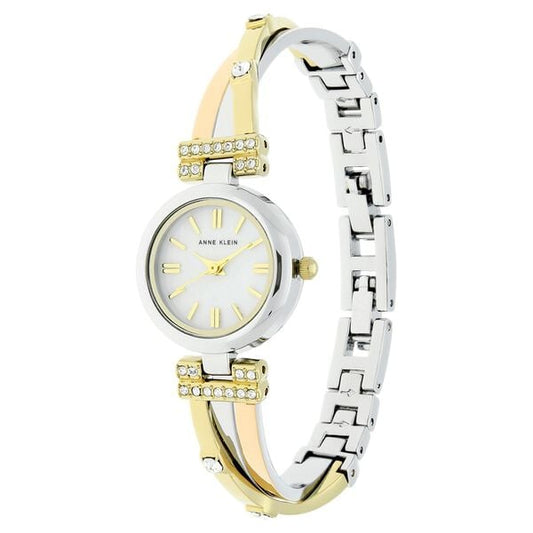 Anne Klein Quartz Analog White Dial Metal Strap Watch for Women