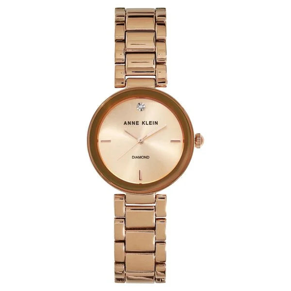 Anne Klein Rose Gold Dial Two Toned Ceramic Strap Watch Nbak1362Rgrg