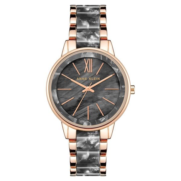 Anne Klein Quartz Analog Grey Dial Two Toned Plastic Strap Watch For Women
