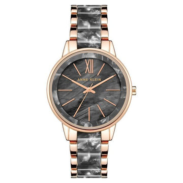Anne Klein Quartz Analog Grey Dial Two Toned Plastic Strap Watch For Women