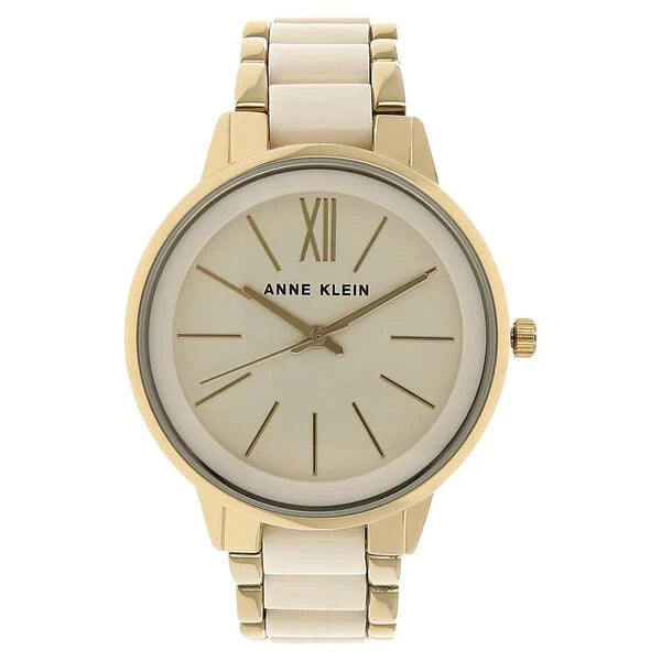 Anne Klein Off White Dial Two Toned Ceramic Strap Watch Ak1412Ivgb
