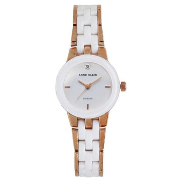 Anne Klein Quartz Analog White Dial Ceramic Strap Watch for Women
