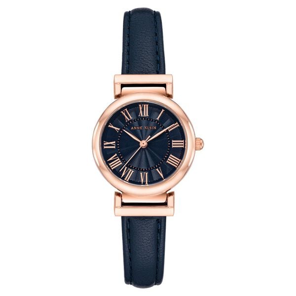 Anne Klein Quartz Analog Blue Dial Leather Strap Watch for Women