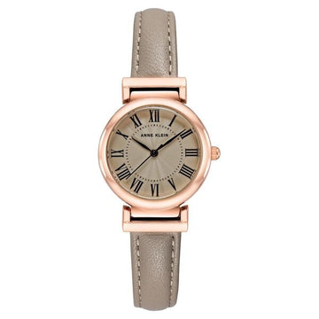 Anne Klein Quartz Analog Brown Dial Leather Strap Watch for Women
