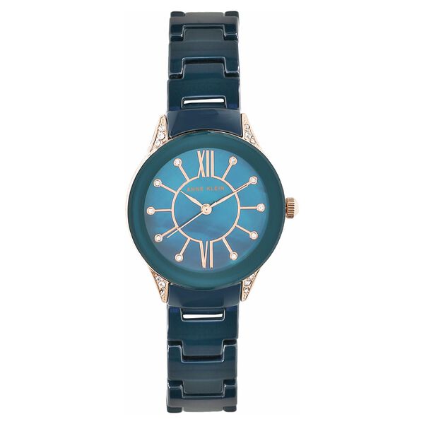 Anne Klein Blue Dial Ceramic Strap Watch Ak2388Rgnv