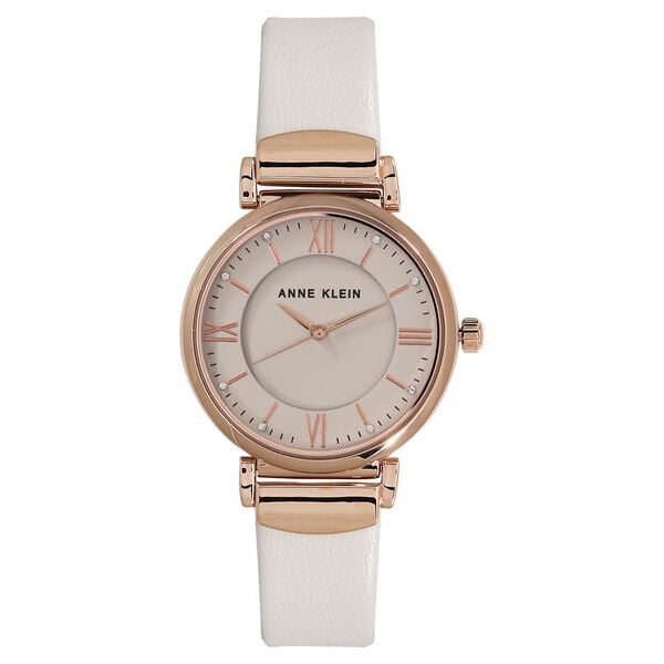 Anne Klein Quartz Analog Beige Dial Metal Strap Watch for Women
