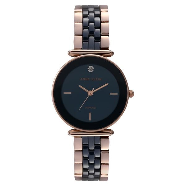 Anne Klein Quartz Analog Mother of Pearl Dial Ceramic Strap Watch for Women