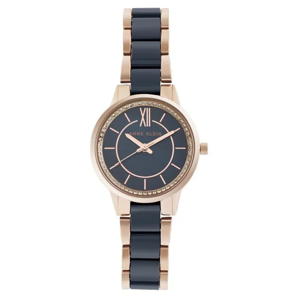 Anne Klein AK3344NVRG Blue Dial Ceramic Strap Watch