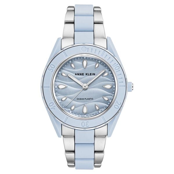 Anne Klein Quartz Analog Blue Dial Plastic Strap Watch for Women