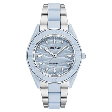 Anne Klein Quartz Analog Blue Dial Plastic Strap Watch for Women
