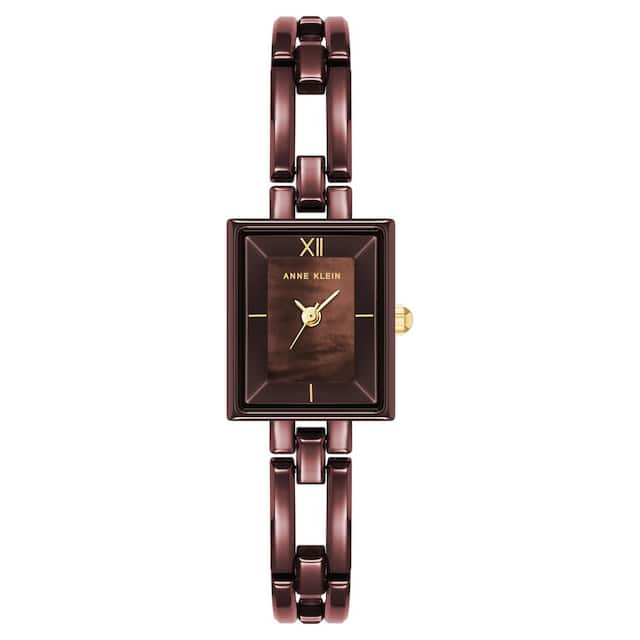 Anne Klein Quartz Analog Brown dial Ceramic Strap Watch for Women AK4080BNBN