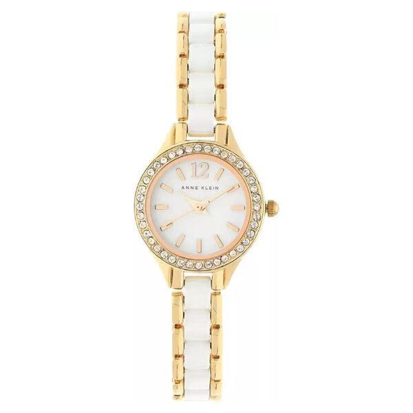 Anne Klein Quartz Analog White Dial Metal Strap Watch for Women