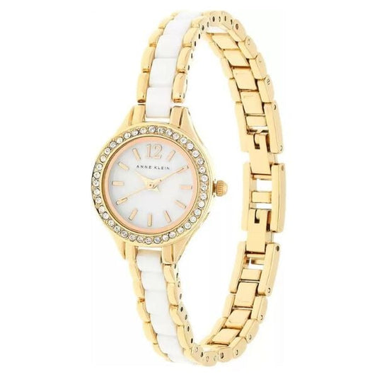 Anne Klein Quartz Analog White Dial Metal Strap Watch for Women