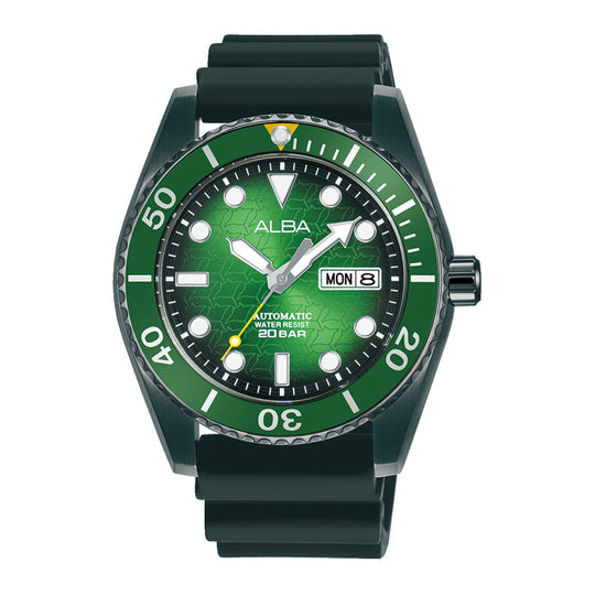 AL4439X1 Green Dial with Black Silicone Strap Mechanical