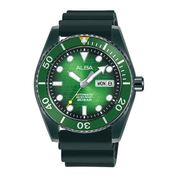 AL4439X1 Green Dial with Black Silicone Strap Mechanical
