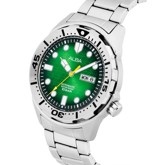 AL4443X1 Green Dial with White Rotating Bezel Automatic Watch
