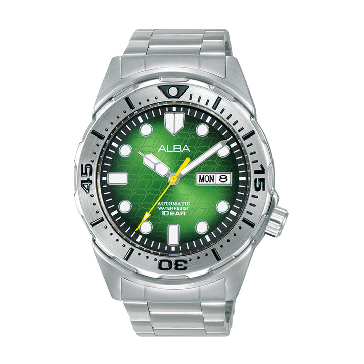 AL4443X1 Green Dial with White Rotating Bezel Automatic Watch