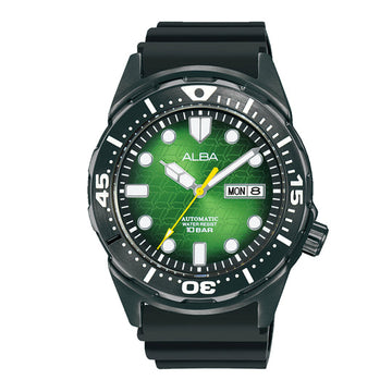 AL4445X1 Green Dial with Black Rotating Strap Mechanical