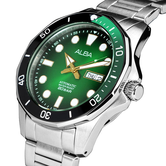 ALBA AL4537X1 Green-Black Gradation Dial Automatic Watch