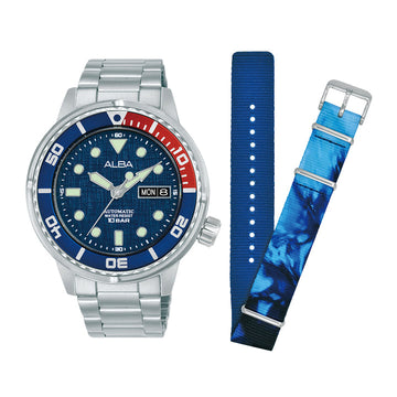 ALBA AL4771X2 Pepsi Bezel Blue Dial Automatic Men's Watch