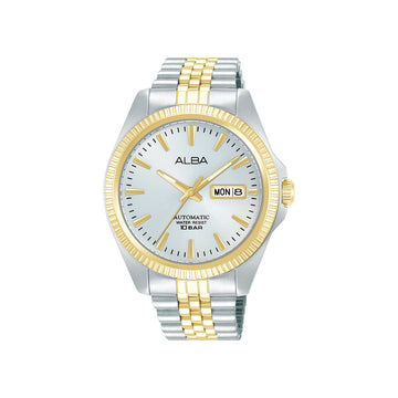 ALBA AL4784X1 Gold-Tone Fluted Bezel Automatic Men's Watch
