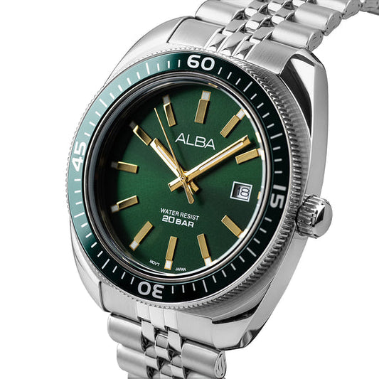 ALBA AS9T77X1 Emerald Green Dial Quartz Men Watch