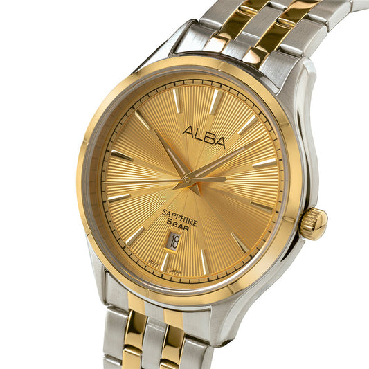 AS9T64X1 Golden Poppy Patterned Dial Quartz Watch