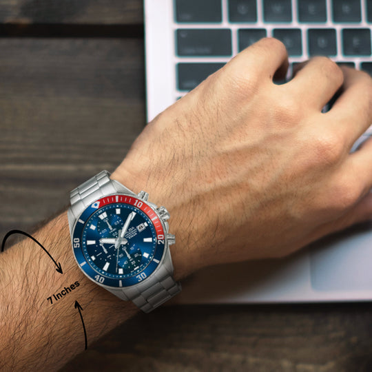 AM3801X1 Blue-Red Bezel Chronograph - Kamal Watch Company