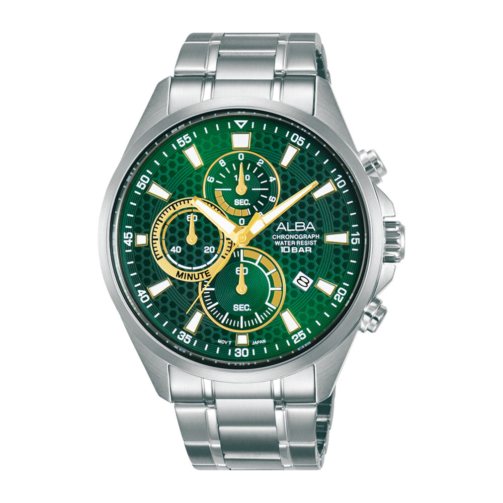AM3869X1 Forest Green Chronograph - Kamal Watch Company