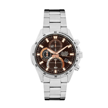 ALBA AM3967X1 Walnut Brown Chronograph Watch