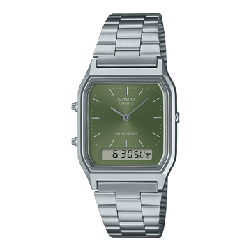 Casio Vintage AQ-230A-3AMQY – front three-quarter view