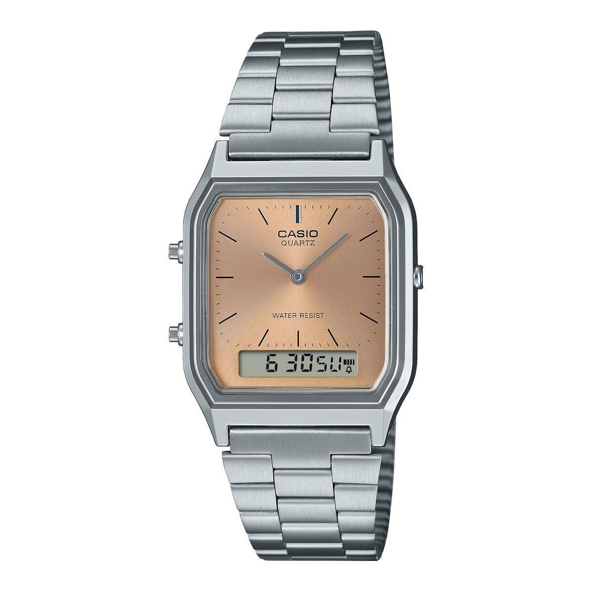 Casio Vintage AQ-230A-4AMQY – front three-quarter view