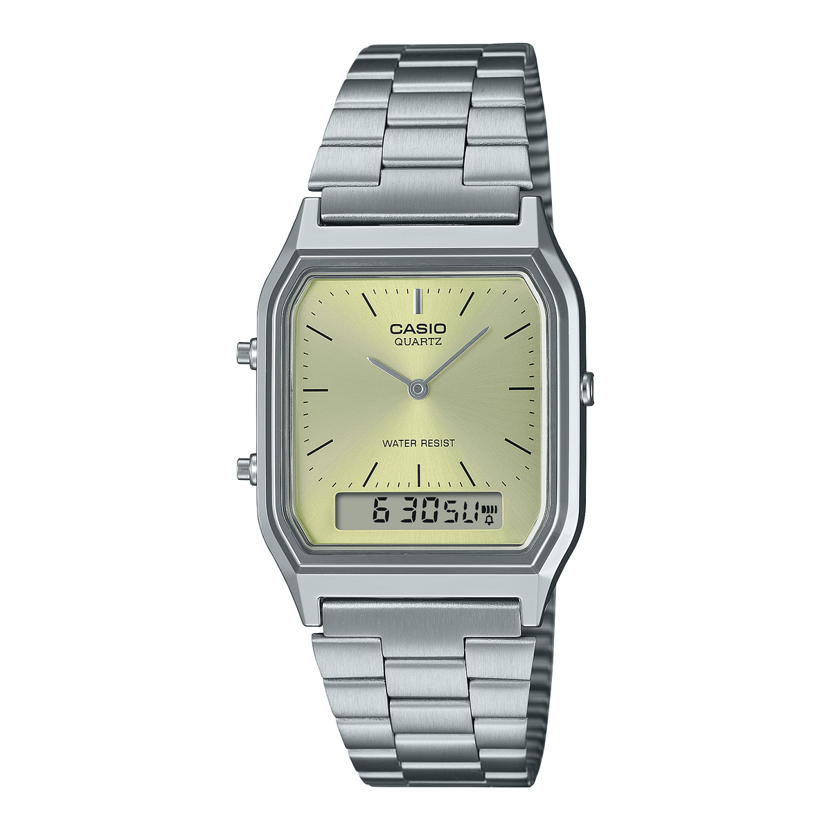 Casio Vintage AQ-230A-9AMQY – front three-quarter view