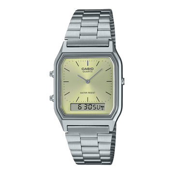Casio Vintage AQ-230A-9AMQY – front three-quarter view